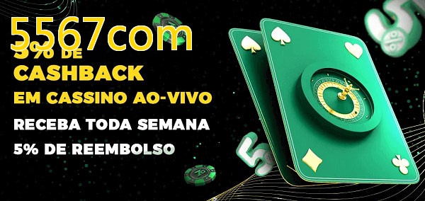 Promoções do cassino ao Vivo 5567com